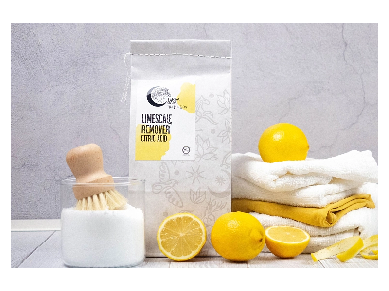 Îndepărtător Natural de Calcar și Rugină cu Acid Citric 1 kg, TerraGaia
