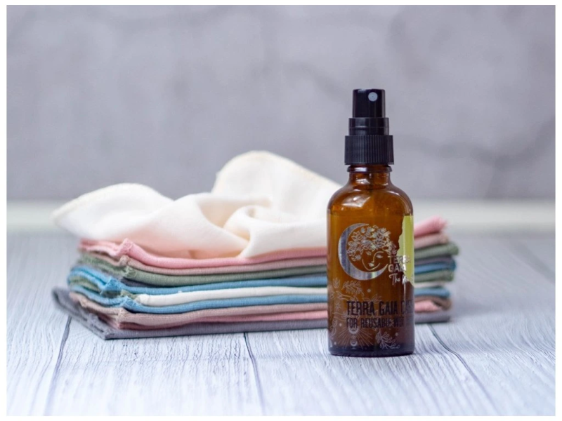 Set Care Cubes cu Flacon Spray și Șervețele Reutilizabile, TerraGaia
