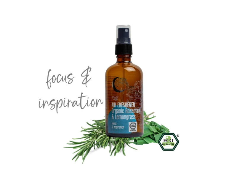 Odorizant Natural de Cameră cu Rozmarin și Lemongrass, 100 ml