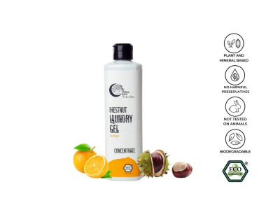 Detergent Eco Concentrat pentru Rufe cu Castane și Portocală 500 ml, TerraGaia