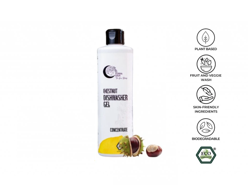 Detergent Eco Concentrat pentru Mașina de Spălat Vase cu Castane 500 ml, TerraGaia